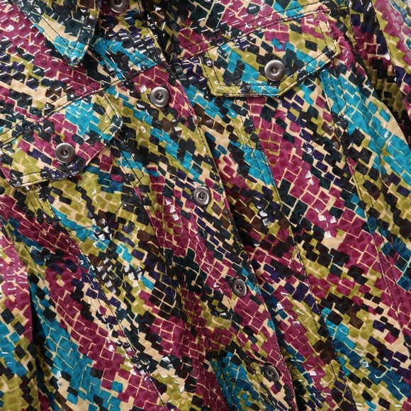 Ruby Rd. Cut Outs Button Front Shirt Jacket - Picture 2 of 6